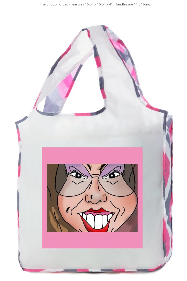 Shopping Bag Funny Caricature